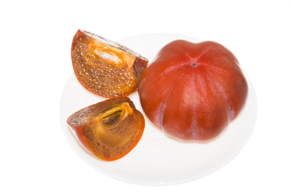 Cut persimmon Fruit — Stock Photo, Image