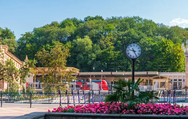 Kislovodsk Russia August 2021 View Platform Train Railway Station Resort — Stock Photo, Image