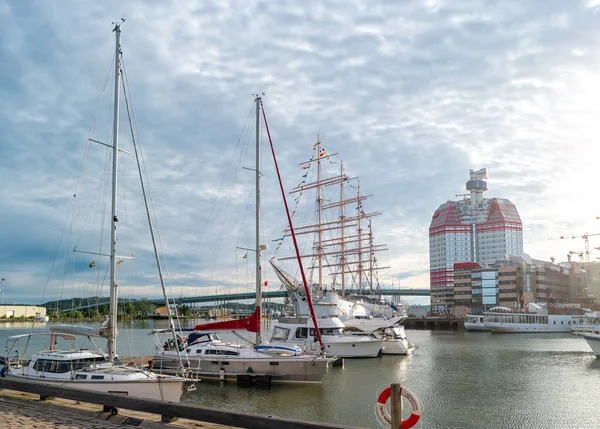 Gotemburgo Suécia Junho 2019 Hotel Barken Viking Navio Cais Prédio — Fotografia de Stock