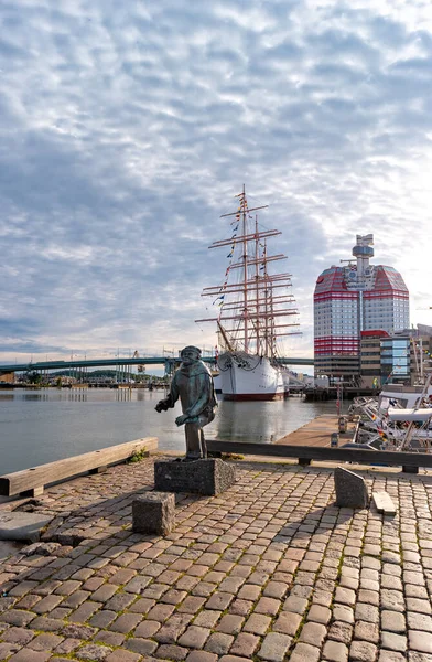 Göteborg Zweden Juni 2019 Uitzicht Monument Voor Evert Taube Barken — Stockfoto