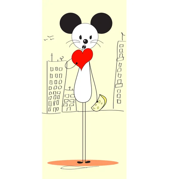 Imagen del tema del ratón - ilustración vectorial . — Vector de stock