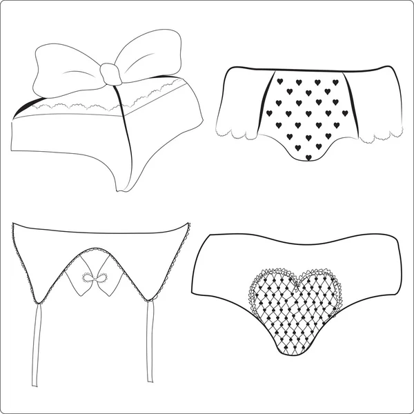 Collezione di lingerie — Vettoriale Stock