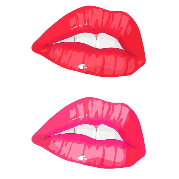 Vektor rote Lippen — Stockvektor