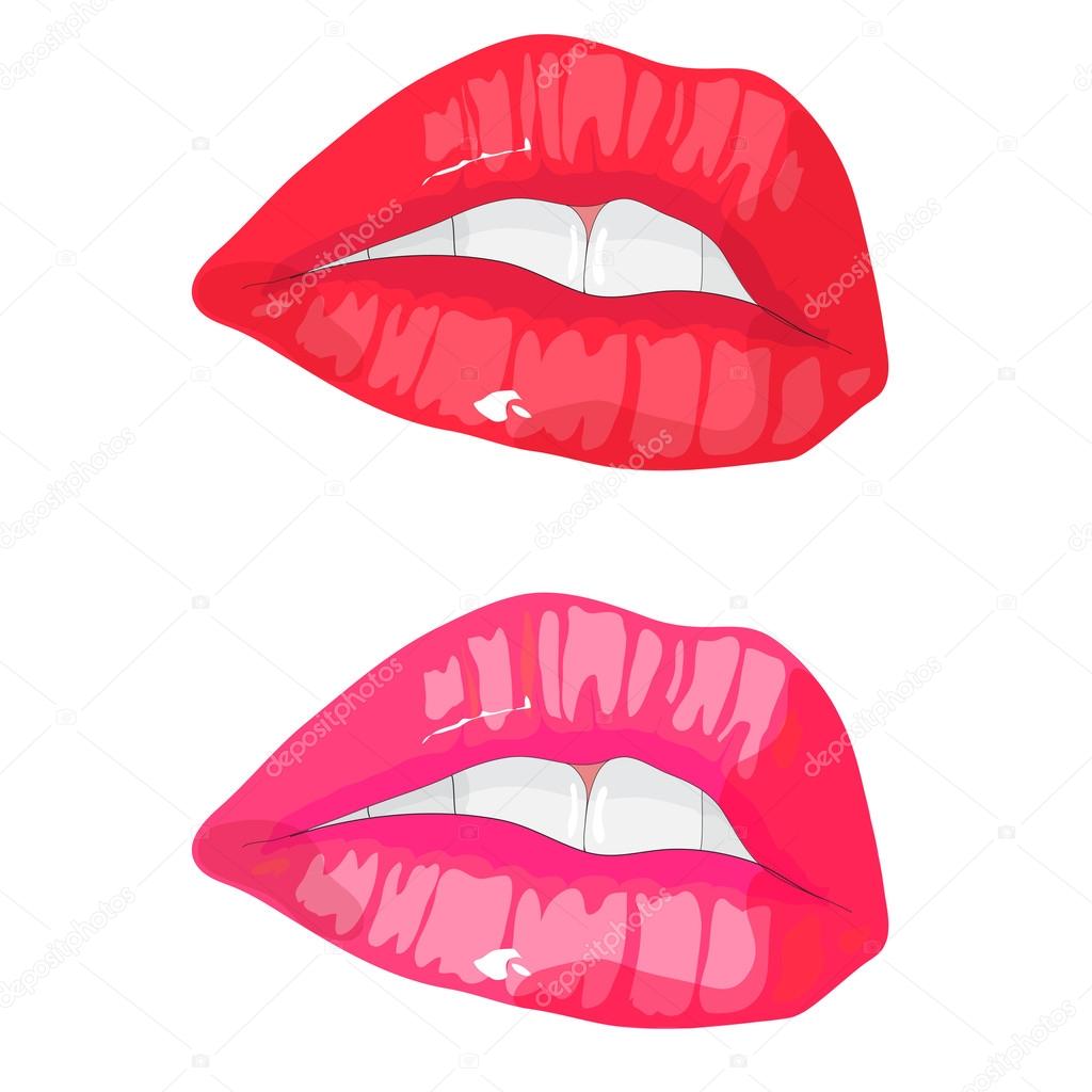 Vector Red lips
