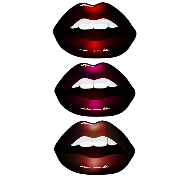 dudakları parlak simge siyah