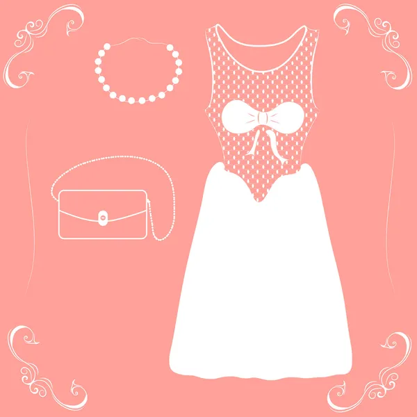 Gelinlik Ayakkabı ve çanta ile gösteren resim