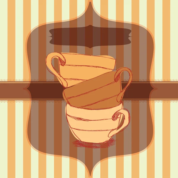 Ilustrace s cups — Stockový vektor