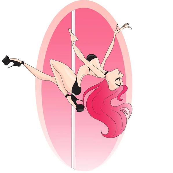 Renkli çizimi streptizershi tantskyuschaya kutup.