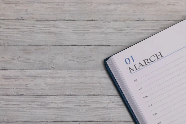 Exact Date New Diary Important Event Note Space March Imagen de stock