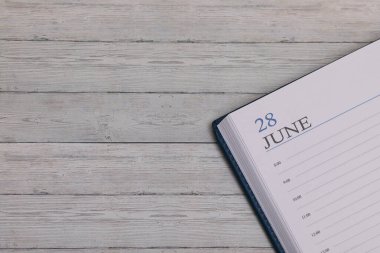 Yeni günlükte tam tarih. 28 Haziran için önemli olay ve not alanı.