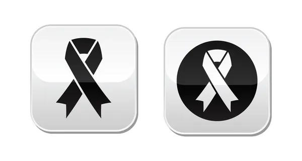 Ensemble vectoriel de rubans symboles pour la sensibilisation au cancer du sein — Image vectorielle