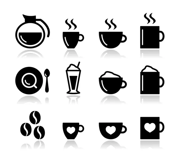 Koffie pictogram set - vector — Stockvector