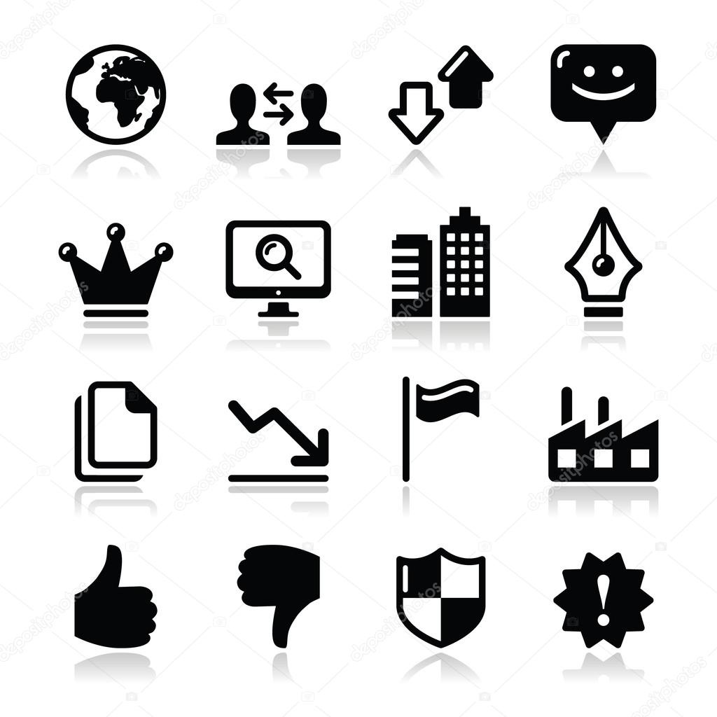 Web internet icons set - vector