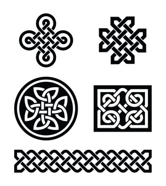 Celtic Knot desenleri - vektör