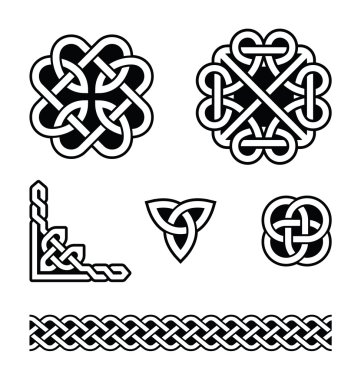 Celtic knots patterns - vector clipart