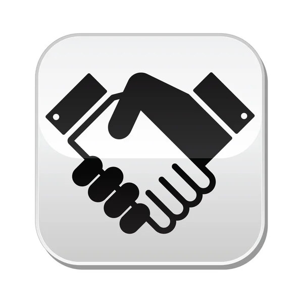 Кнопка рукопожатия - соглашение, бизнес-концепция — стоковый вектор