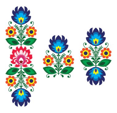 çiçekli - geleneksel halk nakış deseni Lehçe