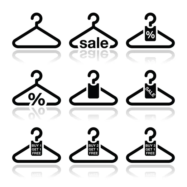 衣架、 销售、 买一送一的免费图标集 — 图库矢量图片