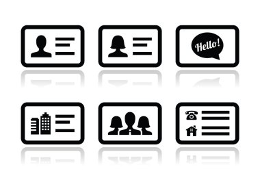 Kartvizit vector Icons set