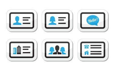 Business card vector icons set