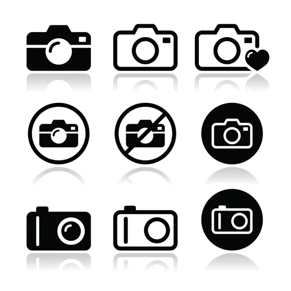 Camera vector icons set — Stock Vector