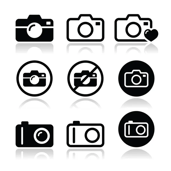 Conjunto de ícones vetoriais de câmera Gráficos De Vetores