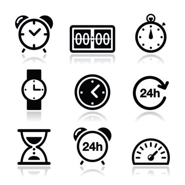 saat, saat vector Icons set