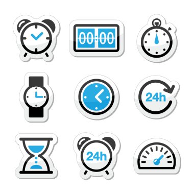 saat, saat vector Icons set