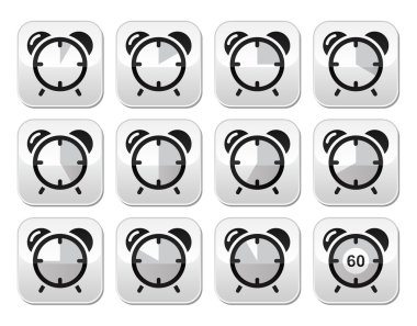 zaman ölçümü, saati vektör kümesi düğmeleri.