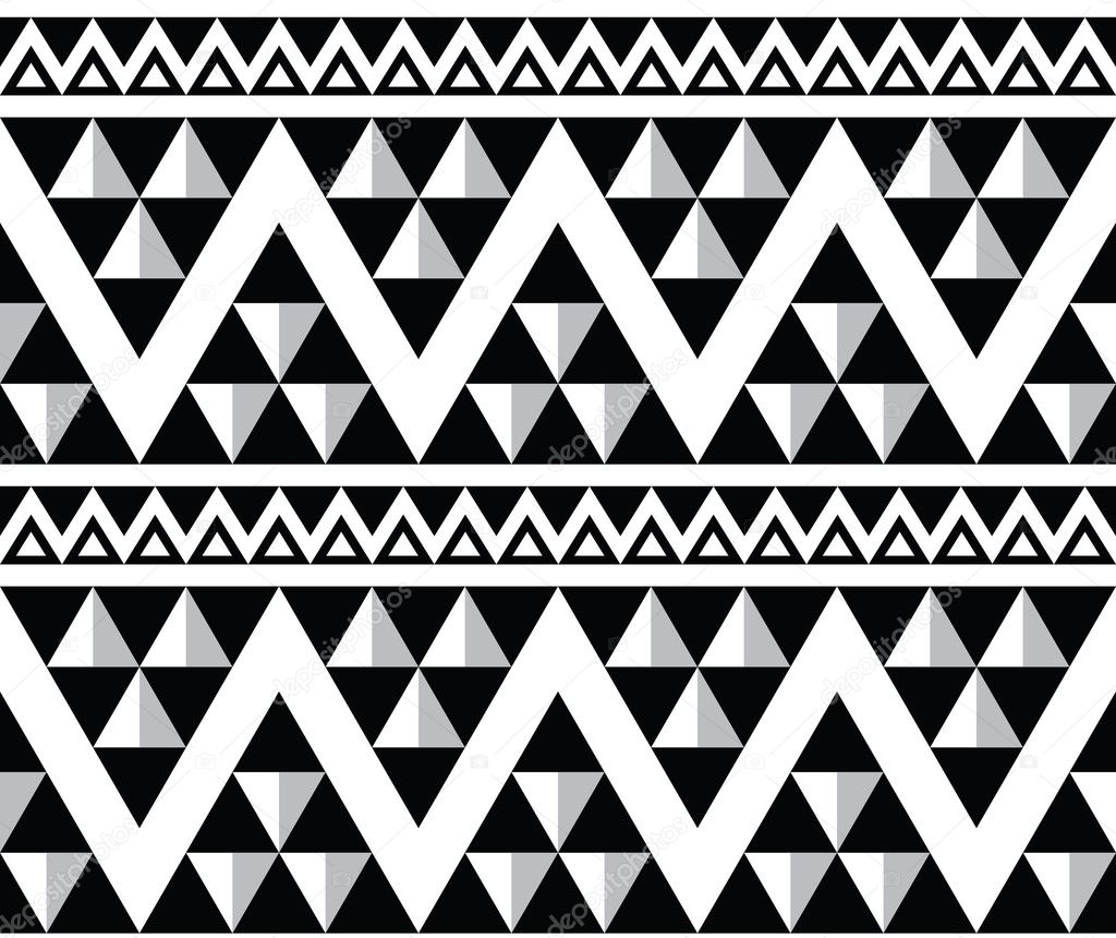 Tribal aztec abstract seamless pattern