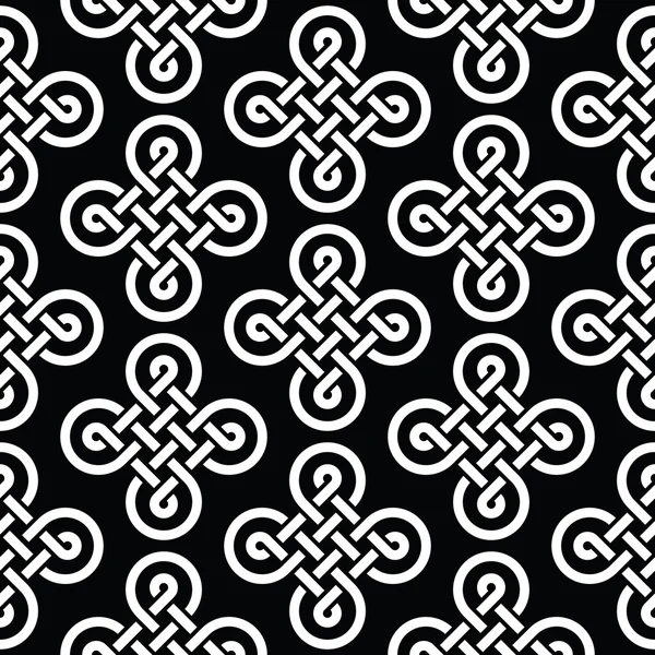 Keltische Ierse knopen naadloze patroon, vector achtergrond — Stockvector