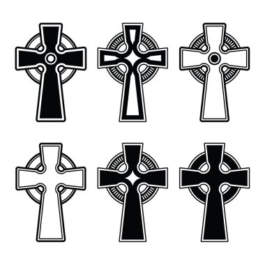 İrlandalı, İskoç celtic cross vektör işareti