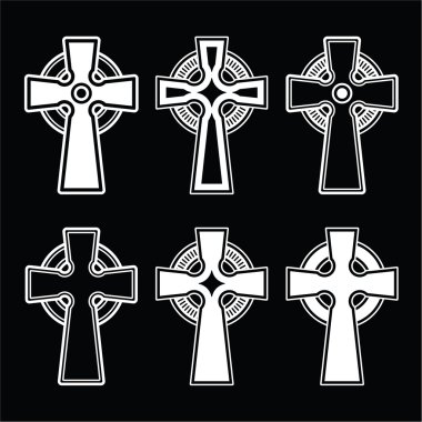 İrlandalı, İskoç celtic cross siyah vektör üye