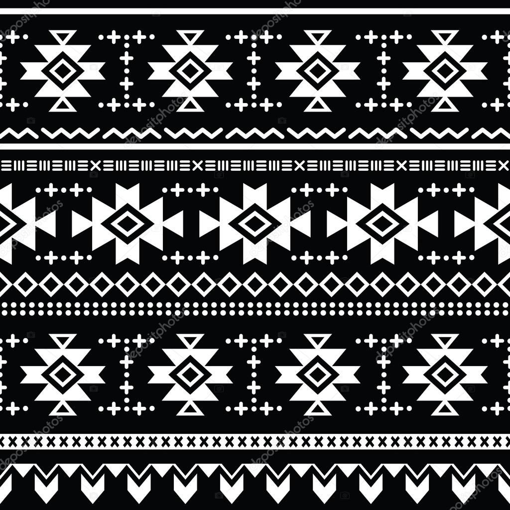 Tribal aztec vector seamless pattern, print