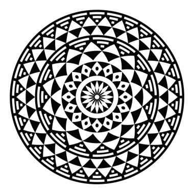 aşiret Aztek geometrik desen veya daire - halk bir yazıyla