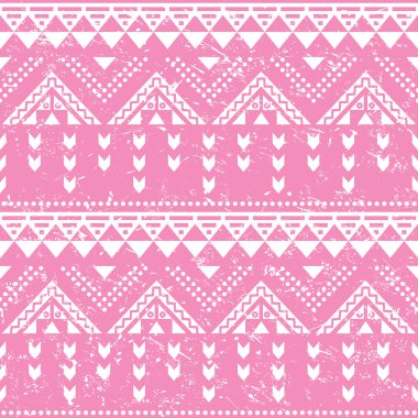 aşiret düzeni, pembe Aztek baskı - grunge tarzı eski