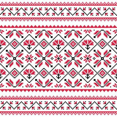 Ukrayna dili, Slav halk kırmızı emboidery Desen Örme veya yazdırma