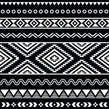 Halk sorunsuz Aztek süsleme, etnik desen vektör