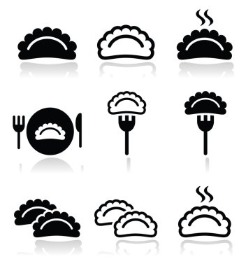köfte, yemek vector Icons set