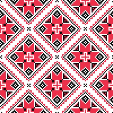 Ukrayna halk geleneksel kırmızı nakış Desen Örme