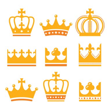 taç, Kraliyet ailesinin altın Icons set