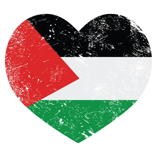 Filistin retro kalp Devlet bayrağı şeklinde
