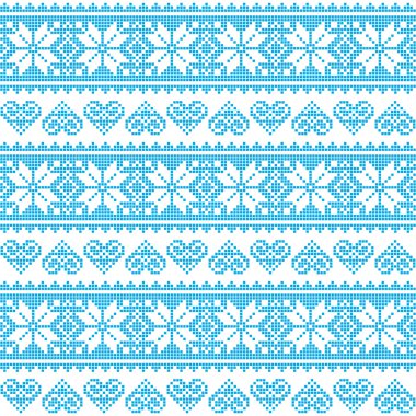 kış, Noel sorunsuz pixelated mavi model yürekleri