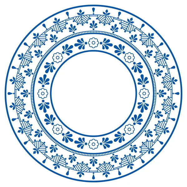 Mandala Vectoriel Scandinave Design Avec Fleurs Carte Vœux Invitation Mariage — Image vectorielle