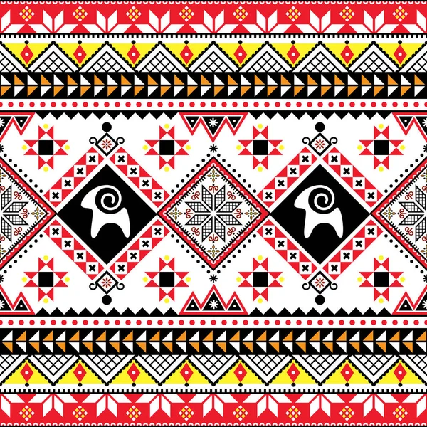 Ukraynalı Hutsul Pisanky, keçi desenli, halk sanatı geometrik Paskalya yumurtaları tekrarlanan tasarım. 