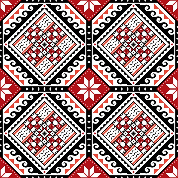 Hutsul Pisanky Traditionele Oekraïense Paaseieren Vector Naadloos Patroon Decoratieve Achtergrond — Stockvector