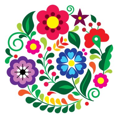 Meksika halk sanatı tarzı, çiçek deseni, doğa tasarımı Meksika 'dan gelen geleneksel nakışlardan esinlenilmiş. 