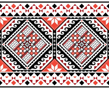 Ukrayna Hutsul Pysanky deseni - geleneksel Paskalya yumurtası halk sanatı tasarımı kusursuz tasarım