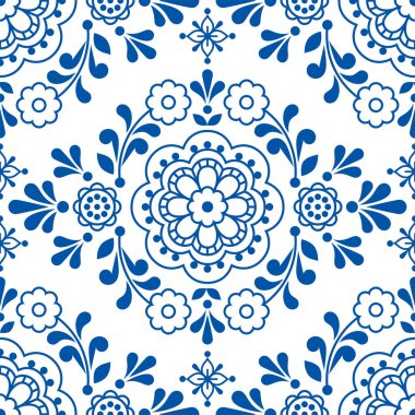 İskandinav folkloral sanat vektörü kusursuz desen, sevimli süs tasarımı tekstil veya kumaş baskısı için mükemmel.