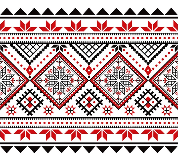 Oekraïense Naadloze Vector Patroon Hutsul Pysanky Paaseieren Folk Art Stijl — Stockvector